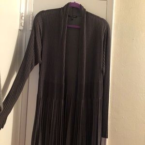Eileen Fisher open front pleated cardigan